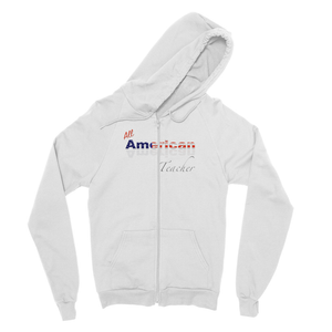 All American Teacher Fine Jersey Zip Hoodie