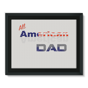 All American Dad Framed Canvas