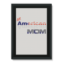 All American Mom Framed Canvas