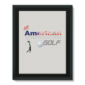 All American Golf Framed Canvas