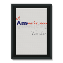 All American Teacher Framed Canvas