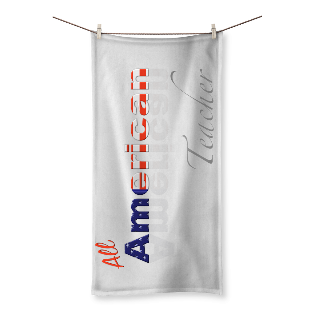 All American Teacher Beach Towel