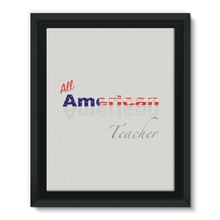 All American Teacher Framed Eco-Canvas