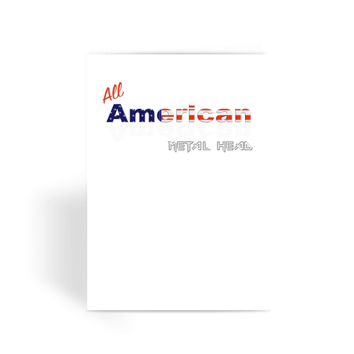 All American Metal Head Greeting Card