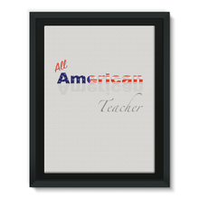 All American Teacher Framed Eco-Canvas