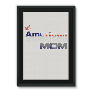 All American Mom Framed Canvas
