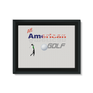 All American Golf Framed Canvas