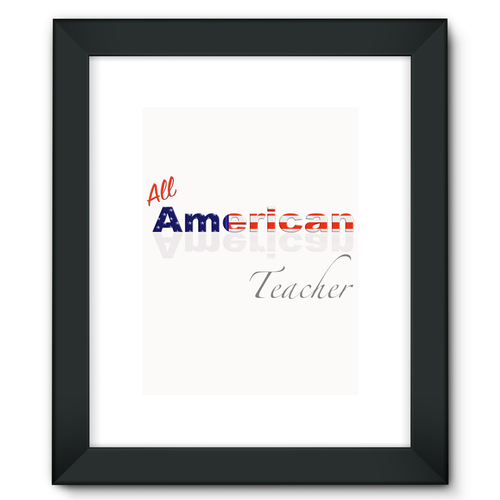 All American Teacher Framed Fine Art Print