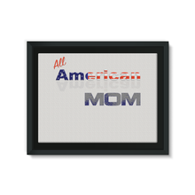 All American Mom Framed Canvas