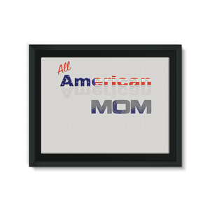 All American Mom Framed Canvas