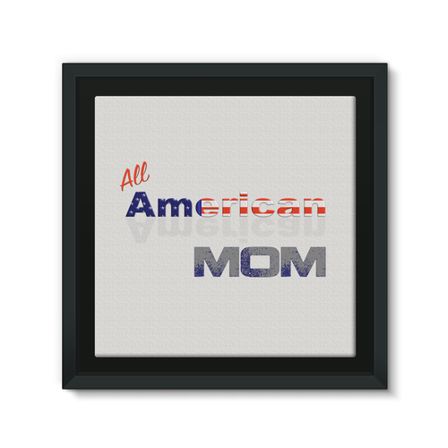 All American Mom Framed Canvas