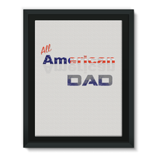 All American Dad Framed Canvas