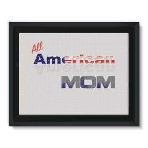 All American Mom Framed Canvas