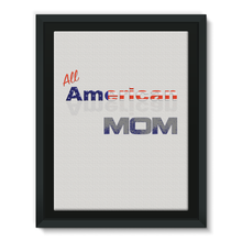 All American Mom Framed Canvas