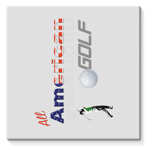 All American Golf Stretched Canvas